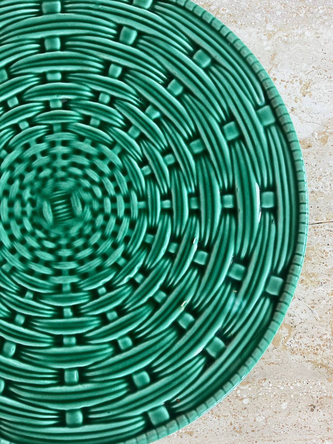 Sarreguemines woven ceramic trivet