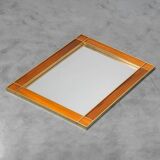 Wall mirror wood metal 70s vintage modern