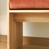 Solid oak bench