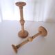 Large carved wooden candlesticks