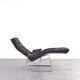 Bauhaus Leather and Chrome Model Fenix Chaise Longue by Sam Larsson for Dux