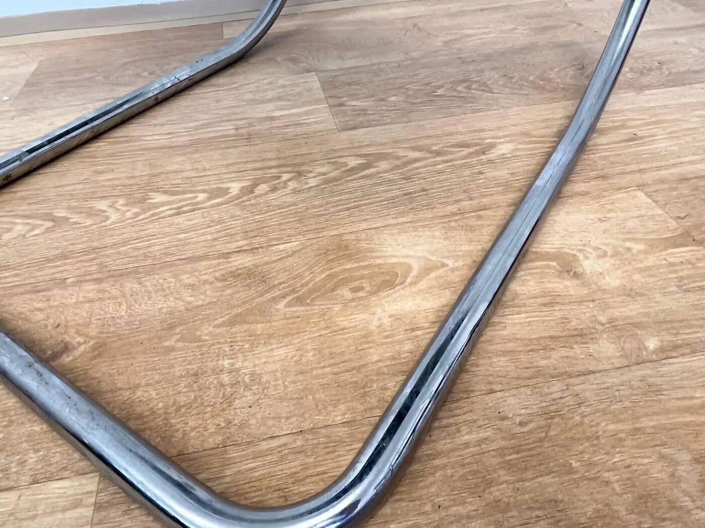 Chrome leather Bauhaus chair Thonet MR 10 by Ludwig Mies van der Rohe - 1980s