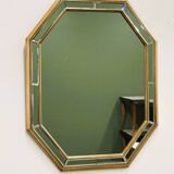 Large octagonal bevelled mirror by De Knudt, Belgium, 1980s