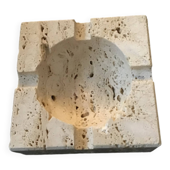 Vintage travertine ashtray or pocket emptier from the 70s