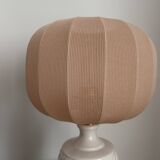 Ceramic table lamp with pastel shade