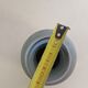 Small blue-grey glazed stoneware vase signed CB, studio work, year