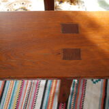 Pair of country benches in solid oak