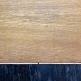 Side table provence 1960 in rattan and plyvood on wheels