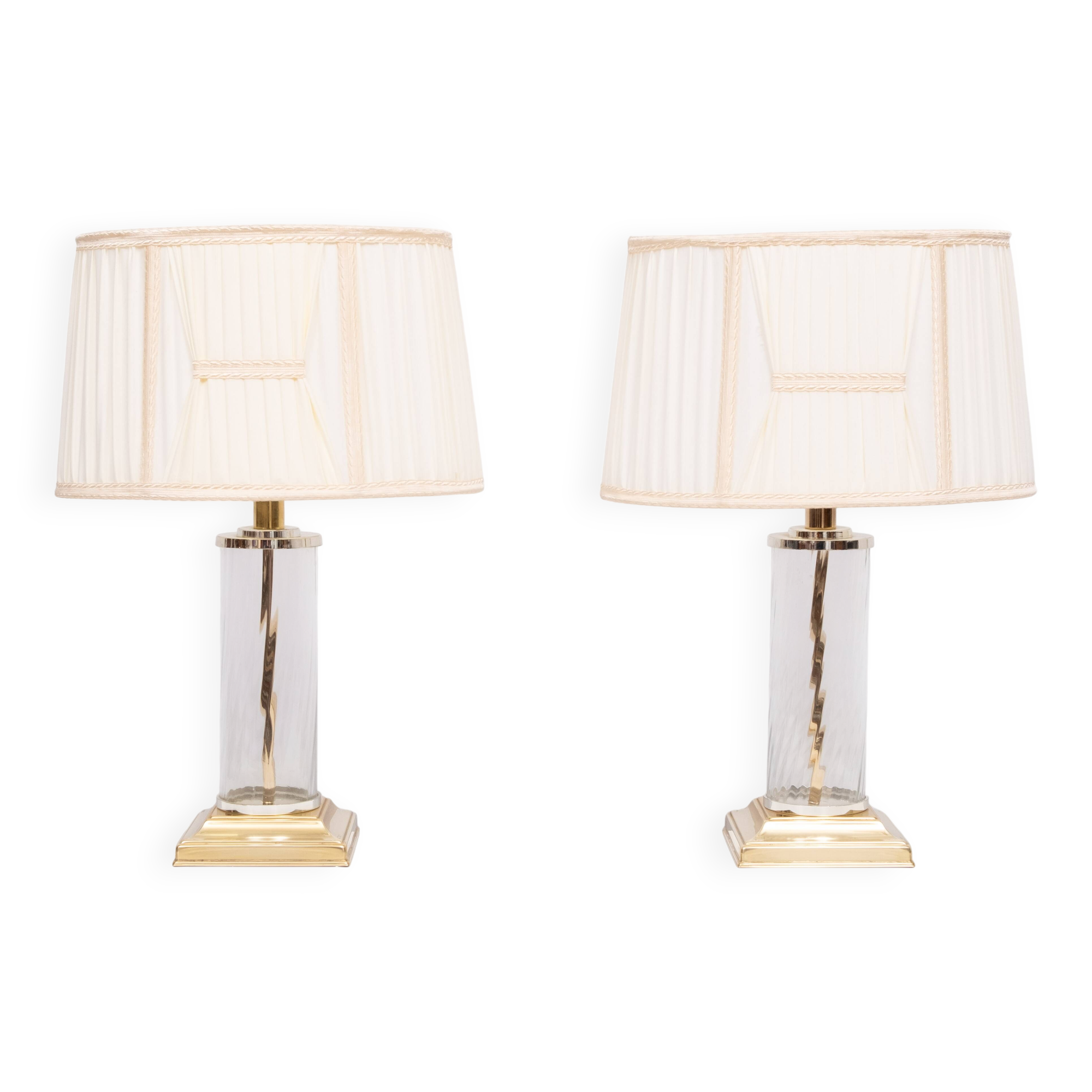 set Hollywood Regency Table Lamps 1970s