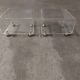 Set of two bedside tables, plexi sofa end, David Lange
