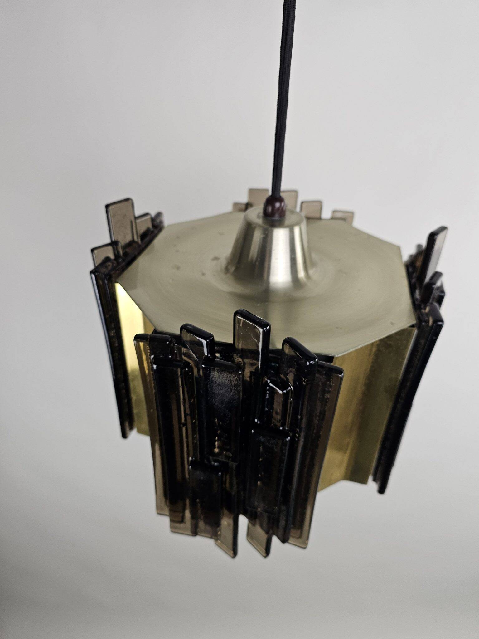 Claus Bolby pendant lamp brass and plastic