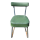 Vintage green faux leather chair with metal frame, 1960s.