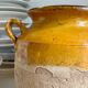 Grease pot, glazed ochre ceramic jar no. 3 - 18th century