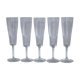 Series of 5 in fine old Crystal champagne flutes, blown mouth of the time napoleon