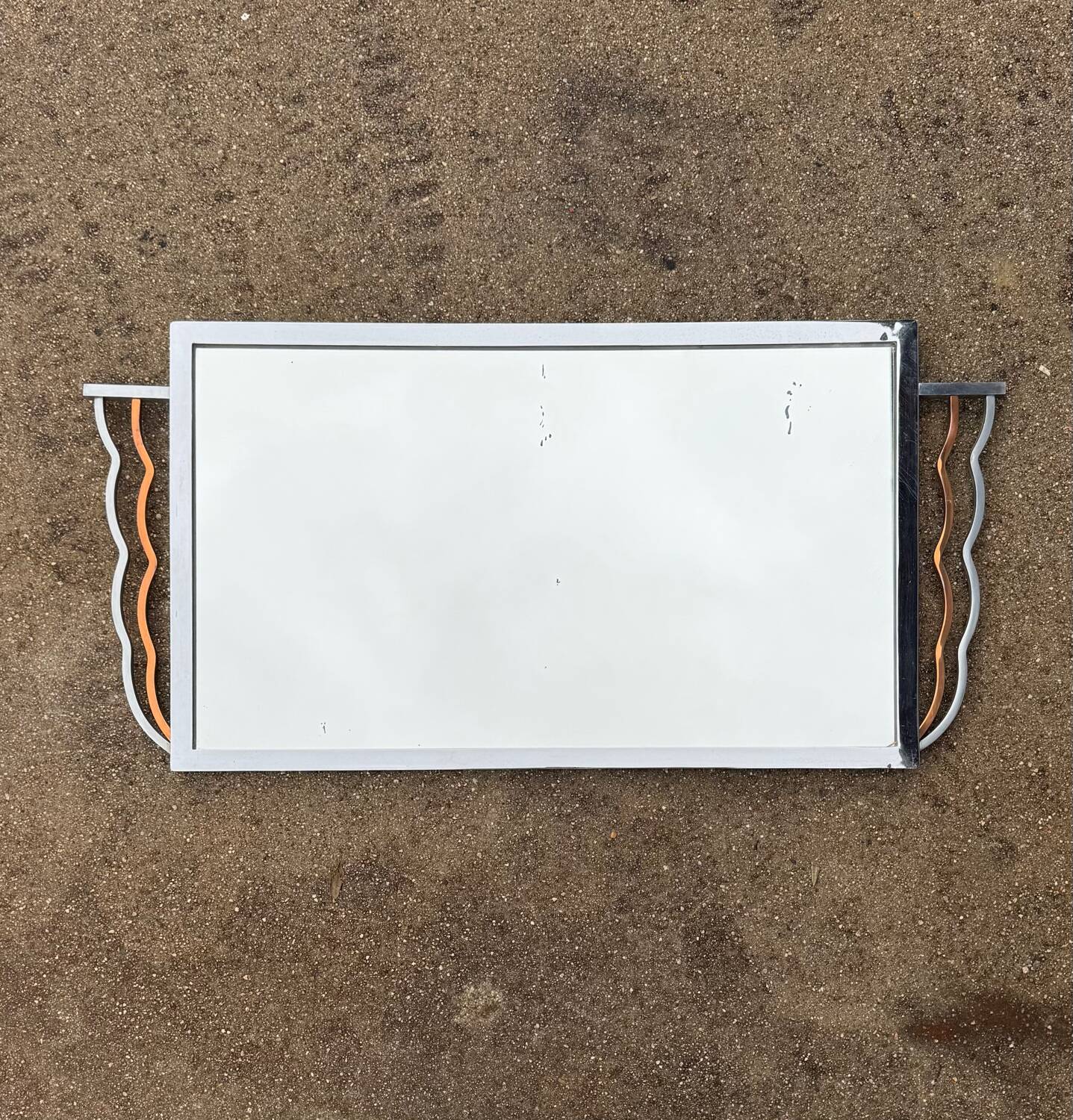 Chrome Art Deco mirror