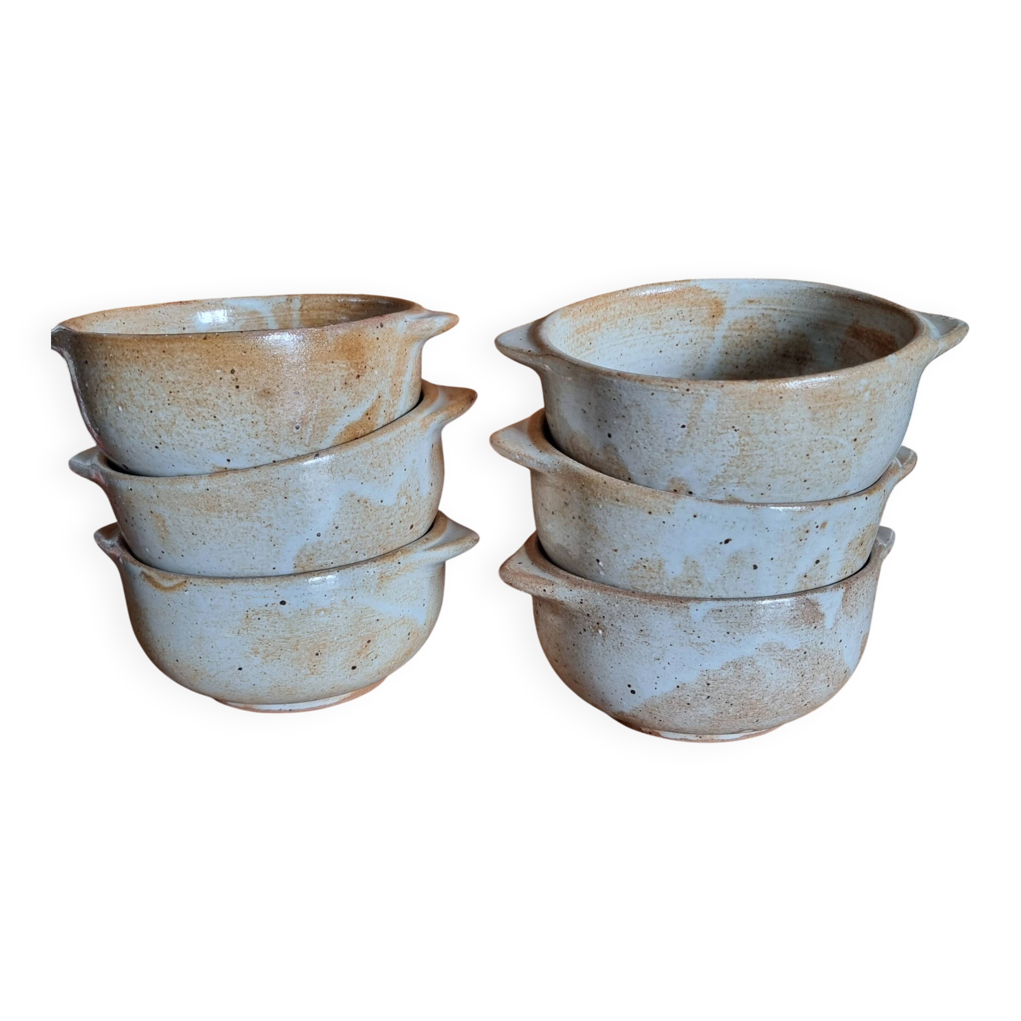 Set of 6 stoneware bowls