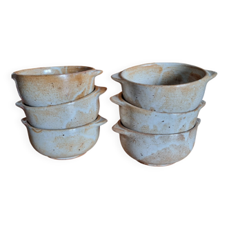 Set of 6 stoneware bowls