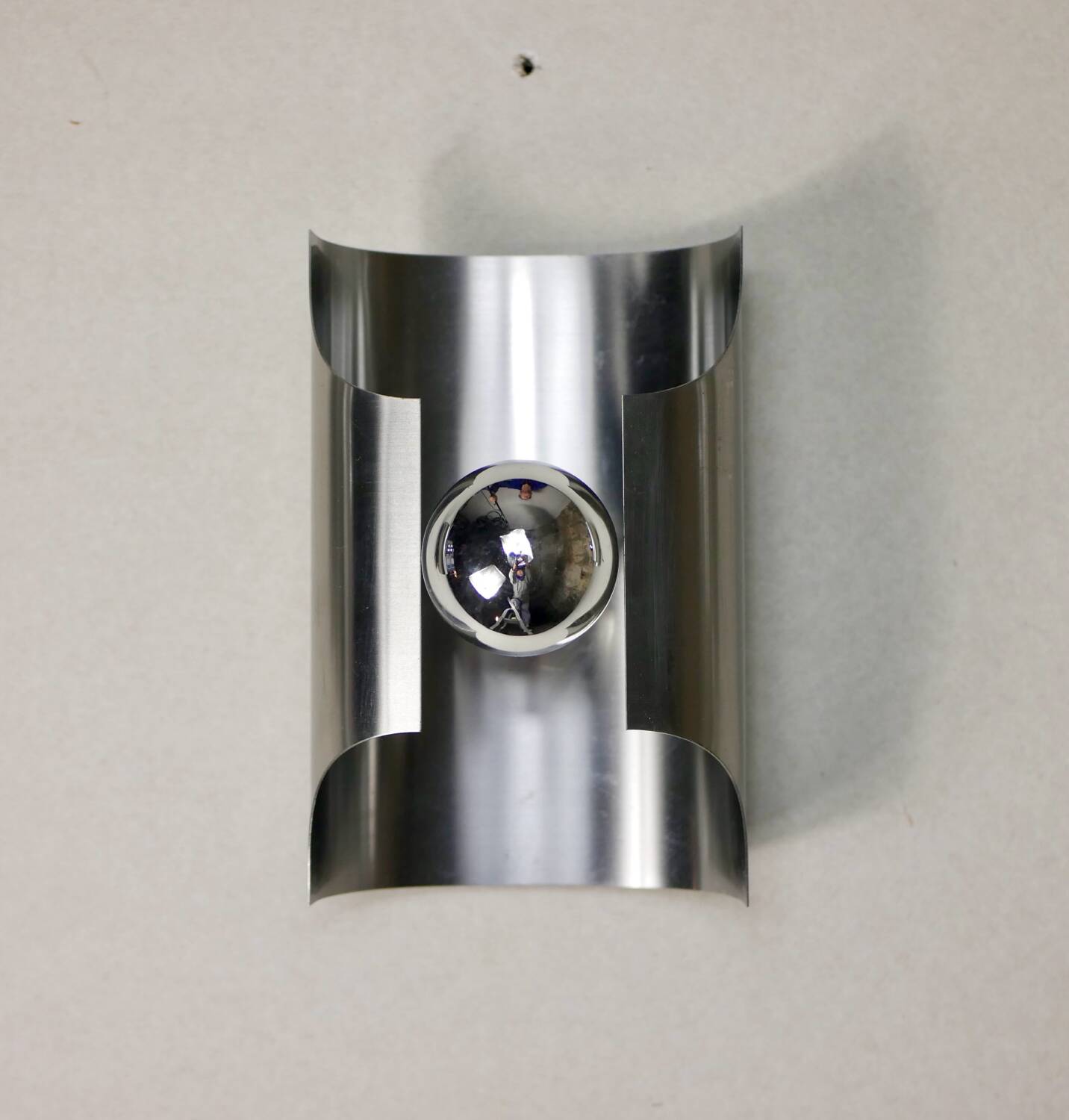 70s chrome wall light