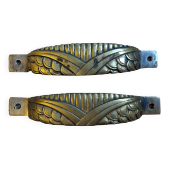Gold art deco handles