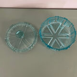 Blue glass bonbonnière, glass box