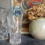 Ball vase in enamel sandstone cracked inside Indigo