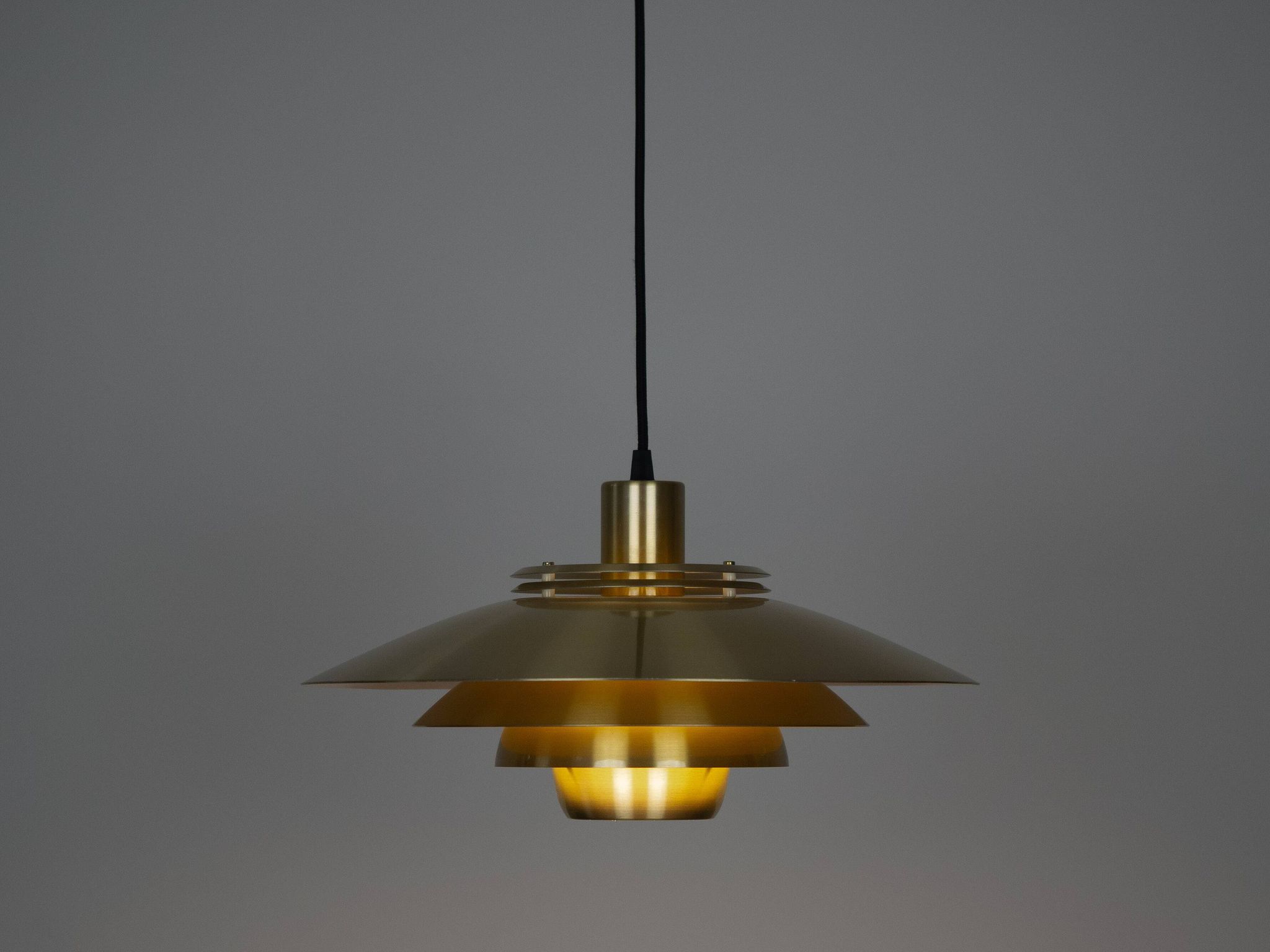 Danish vintage pendant lamp Dania by Kurt Wiborg, Jeka, 1980s