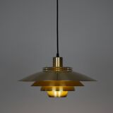Danish vintage pendant lamp Dania by Kurt Wiborg, Jeka, 1980s