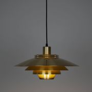 Danish vintage pendant lamp Dania by Kurt Wiborg, Jeka, 1980s