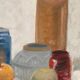 Mid-Century Oil on panel – "Still Life" by M.O. Vintage & Framed 44 × 26 cm