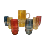 Multicolored orangeade service 60s