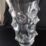 Crystal vase with a peak decoration from the 1960s-1970s.