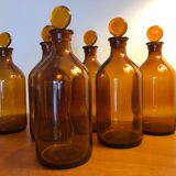 Set of 7 old bottles