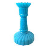 Bougeoir opaline bleu