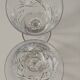 Lot of 7 x crystal glasses. Star/palmette decoration in St Louis style.