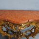 Console Louis XV en bois doré dessus marbre