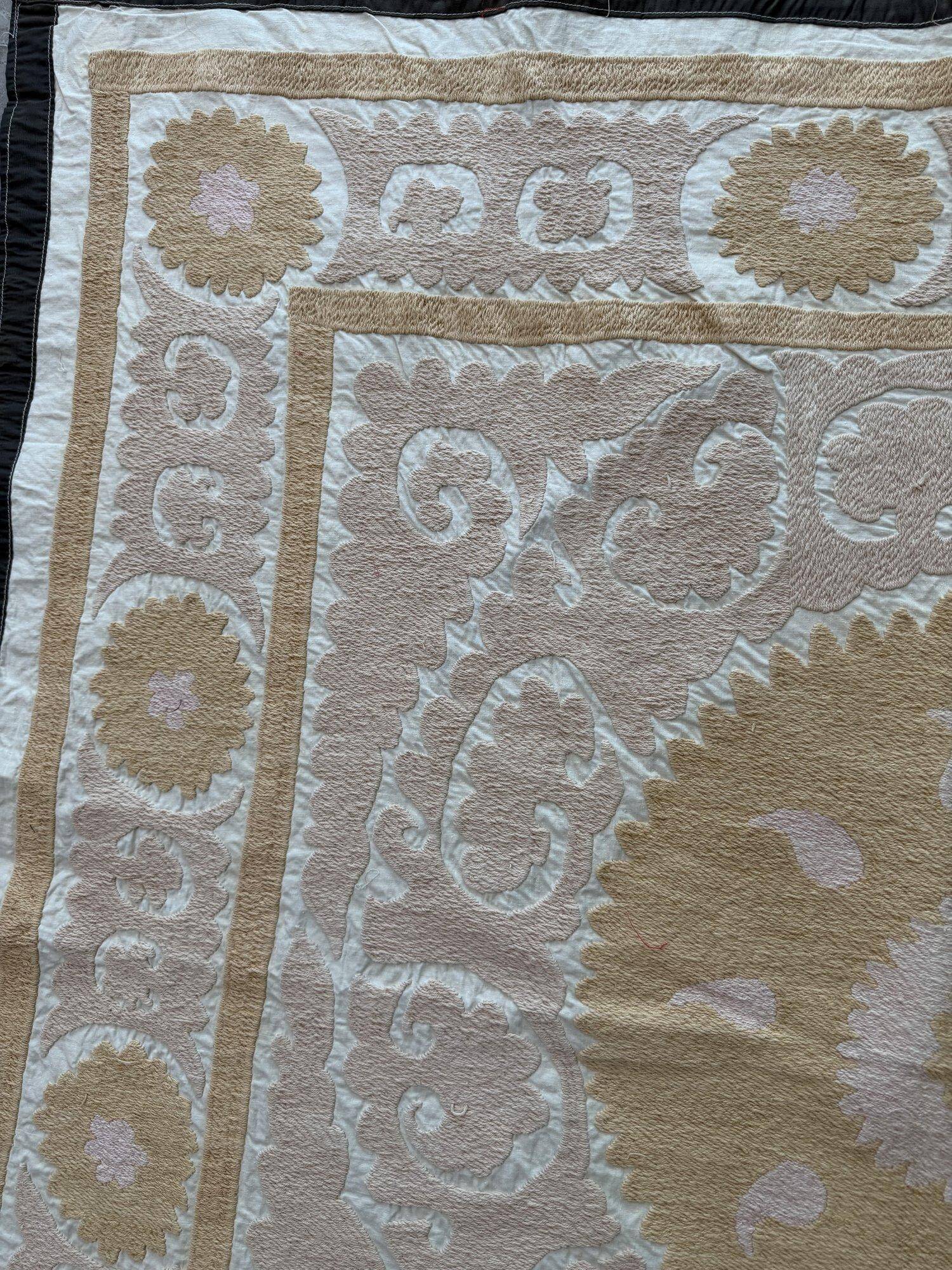 Vintage hand-embroidered tablecloth 123x135 cm