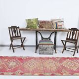 3x10 Rug For Kitchen Pink Turkish Runner Rug, 86x321Cm SK 18318