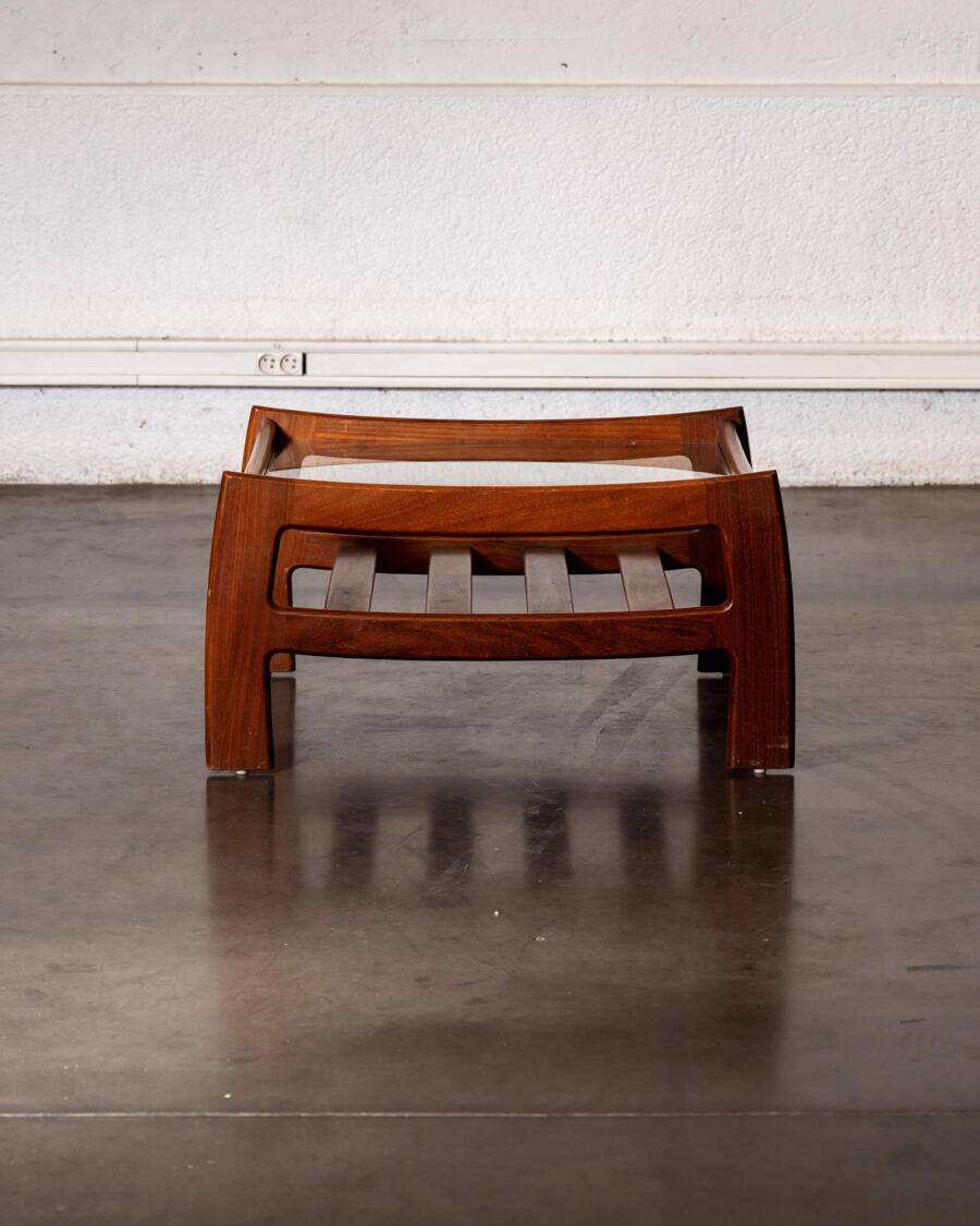 Square teak table