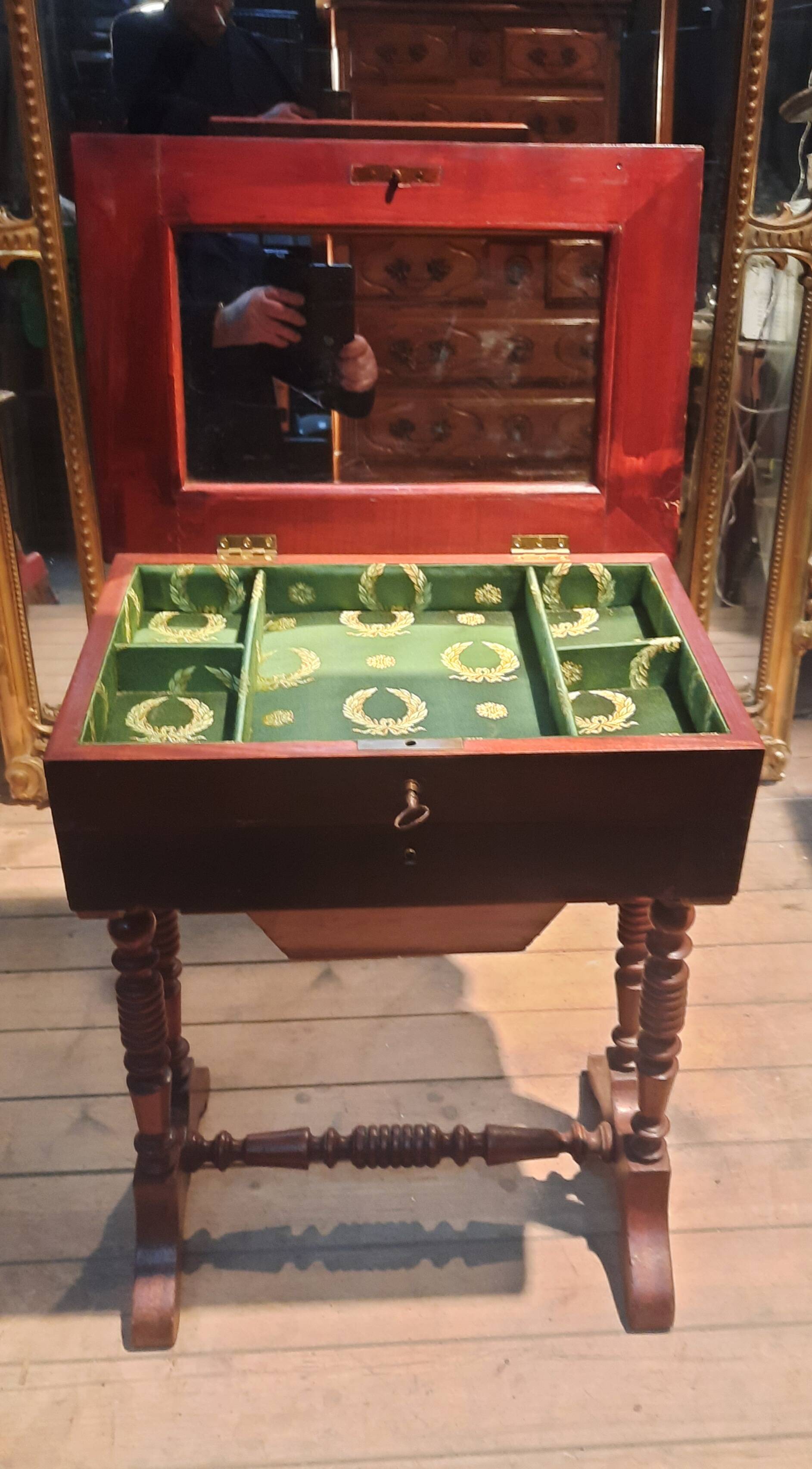 19th-century mahogany storage furniture