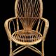Rattan set of Provençal armchair and chair from the 60s