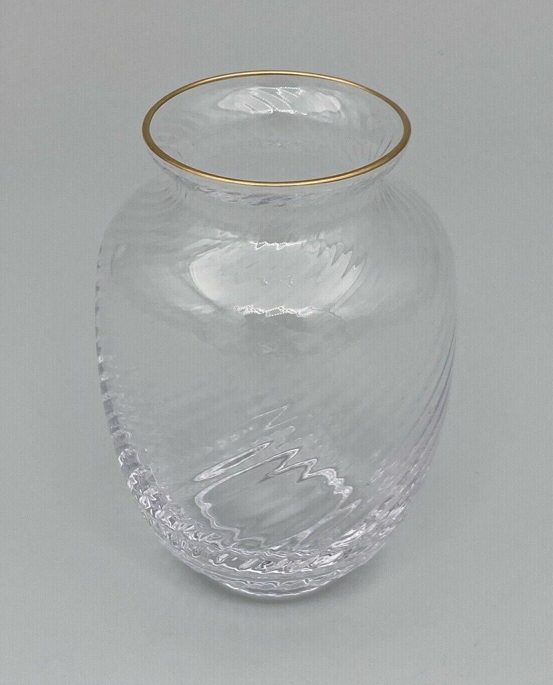 Vase nineteenth glass or crystal high gold beautiful workmanship