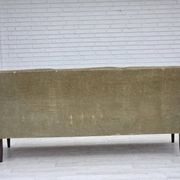 1960s, Danish 3-seater sofa, light green furniture velour.