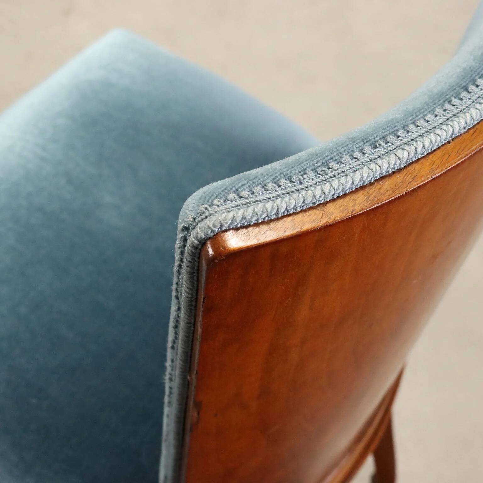 Ensemble de chaises vintage en velours