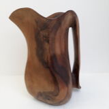 Pitcher free form 1960 wooden