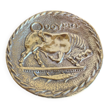 Max Le Verrier – Bull Vide-Poche in Bronze – Art Deco
