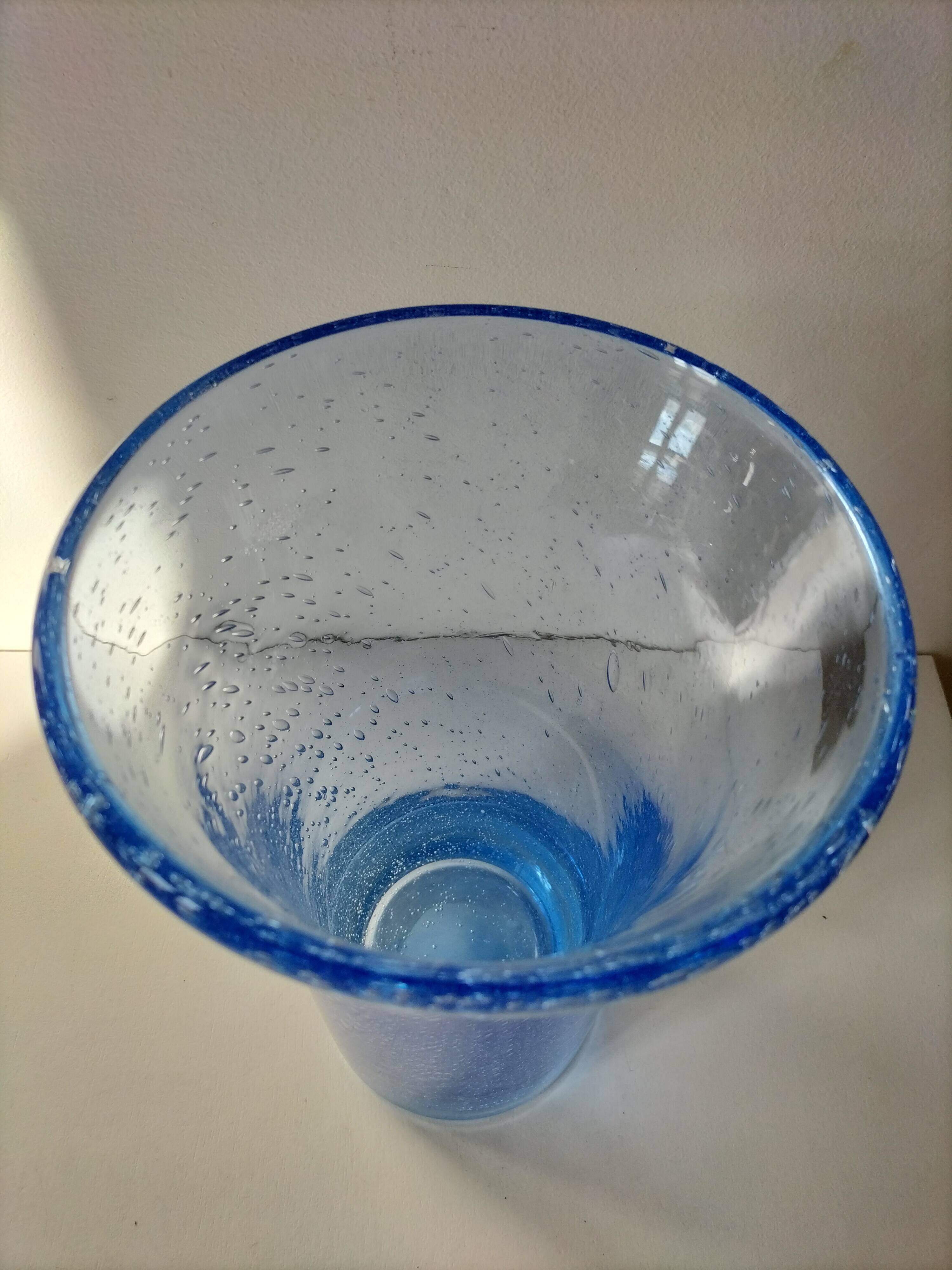 Unsigned Biot bubble glass vase