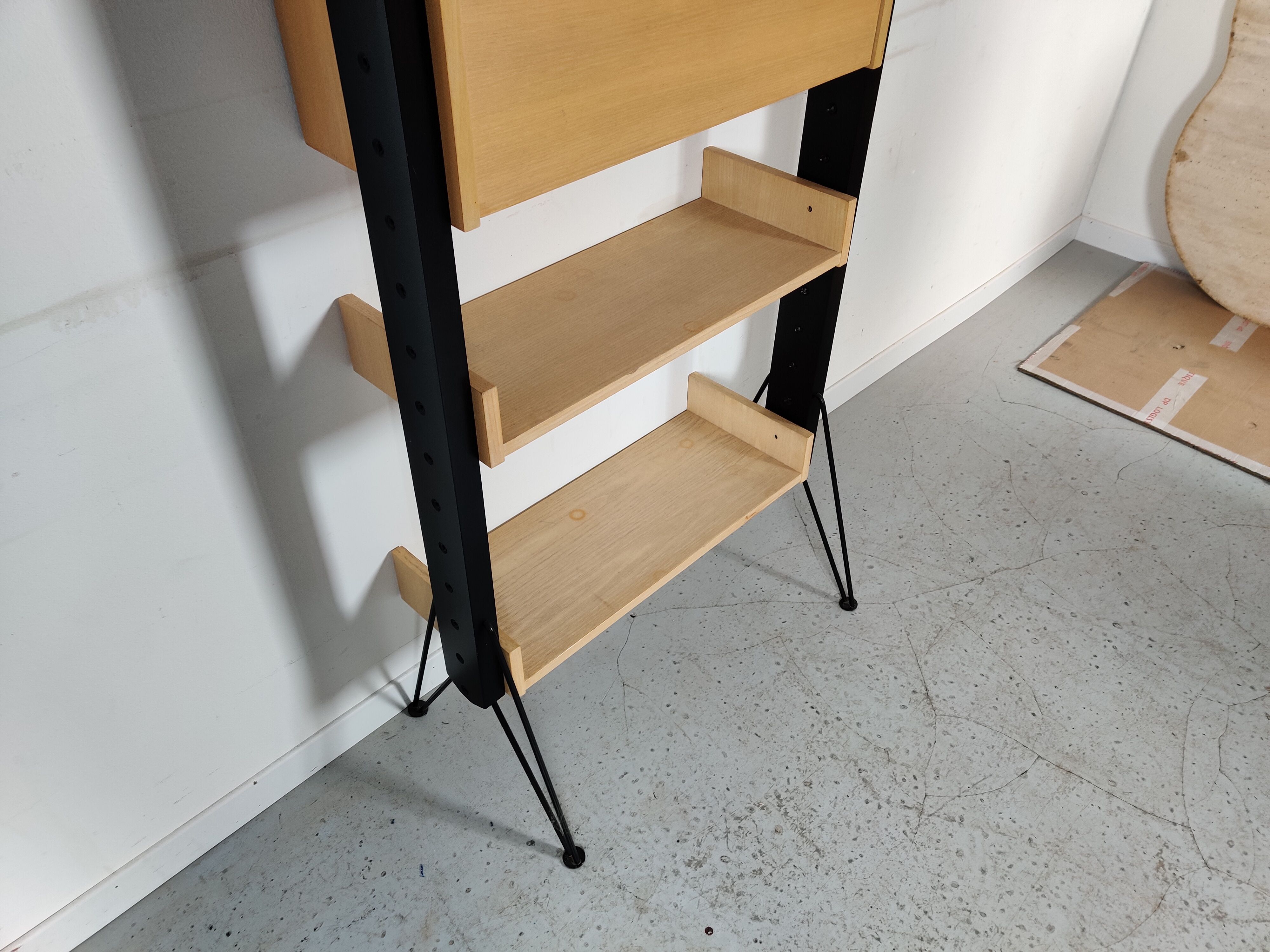 Scandinavian modular shelving system on legs, 60s