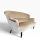 Beige vintage two-seater sofa/armchair