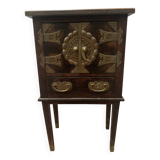 Small piece of furniture with two doors and bronze decoration, 20th century