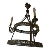 Brass chandelier from the early 20th century.